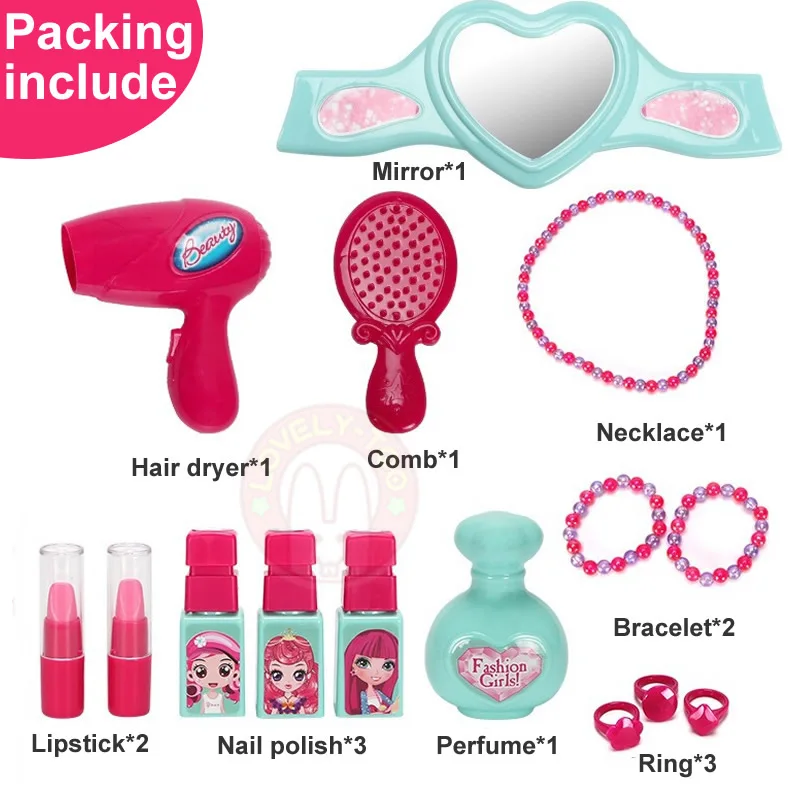 Kids Makeup Toys for Girls - Baby Cosmetics Pretend Play Set with Hairdressing and Make Up Beauty Toys for Girls' Developing Game image 5