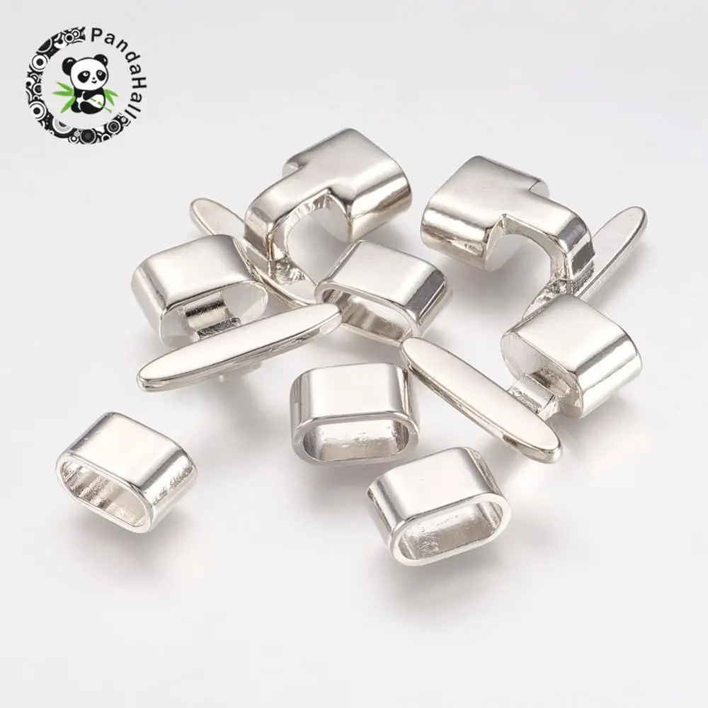 alloy clasps for rope, leather cord clasps, Metal color, size about