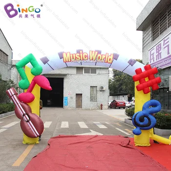 

customized 4*3m inflatable music world arch for musical event party-toys