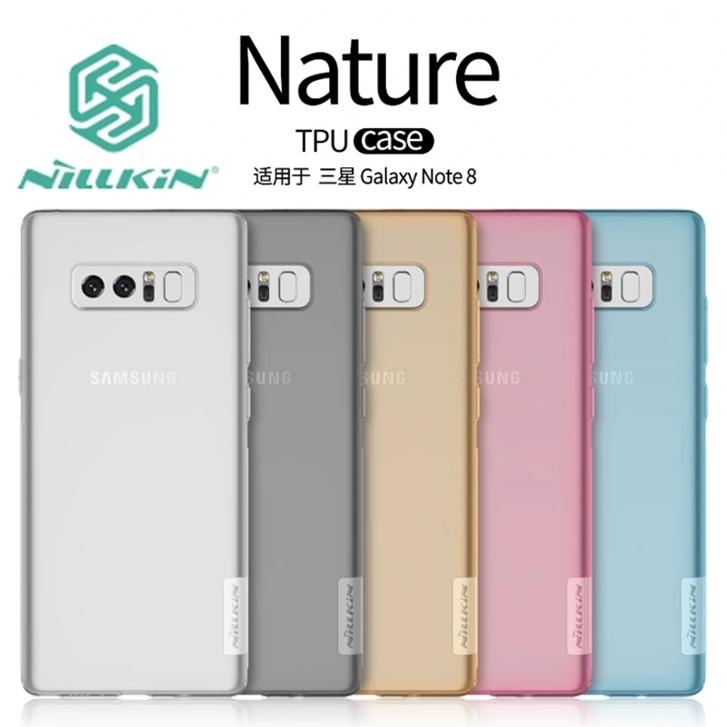 Note 8 case Nillkin Nature Transparent Clear Soft silicon TPU Protector back cover for samsung galaxy note 6.32'' |