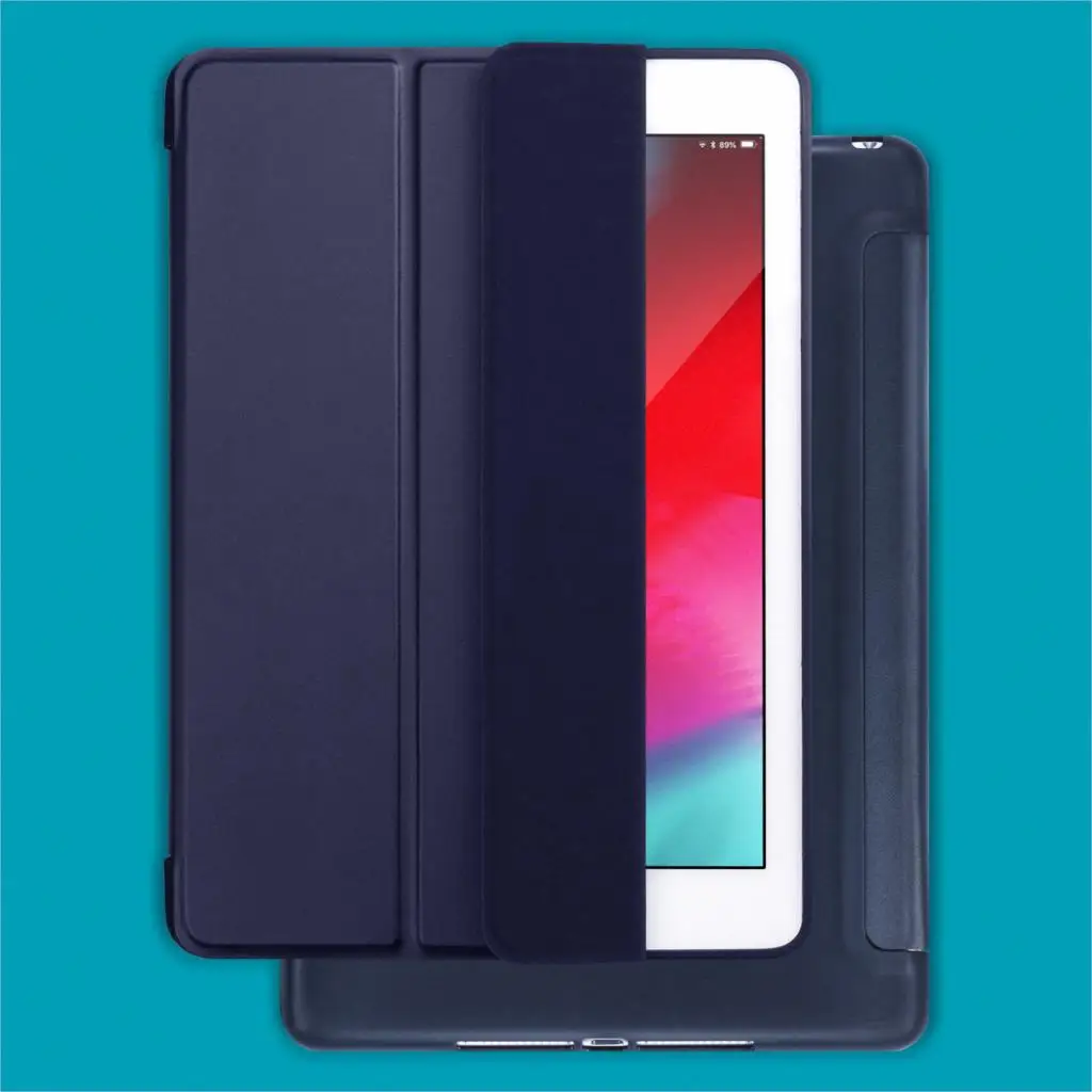 Для iPad Air Чехол Air 2 Air 1 Funda силиконовый мягкий задний Тонкий чехол из искусственной кожи для Apple iPad Air 1 2 5 6 Чехол TriFold Stand Smart Cover