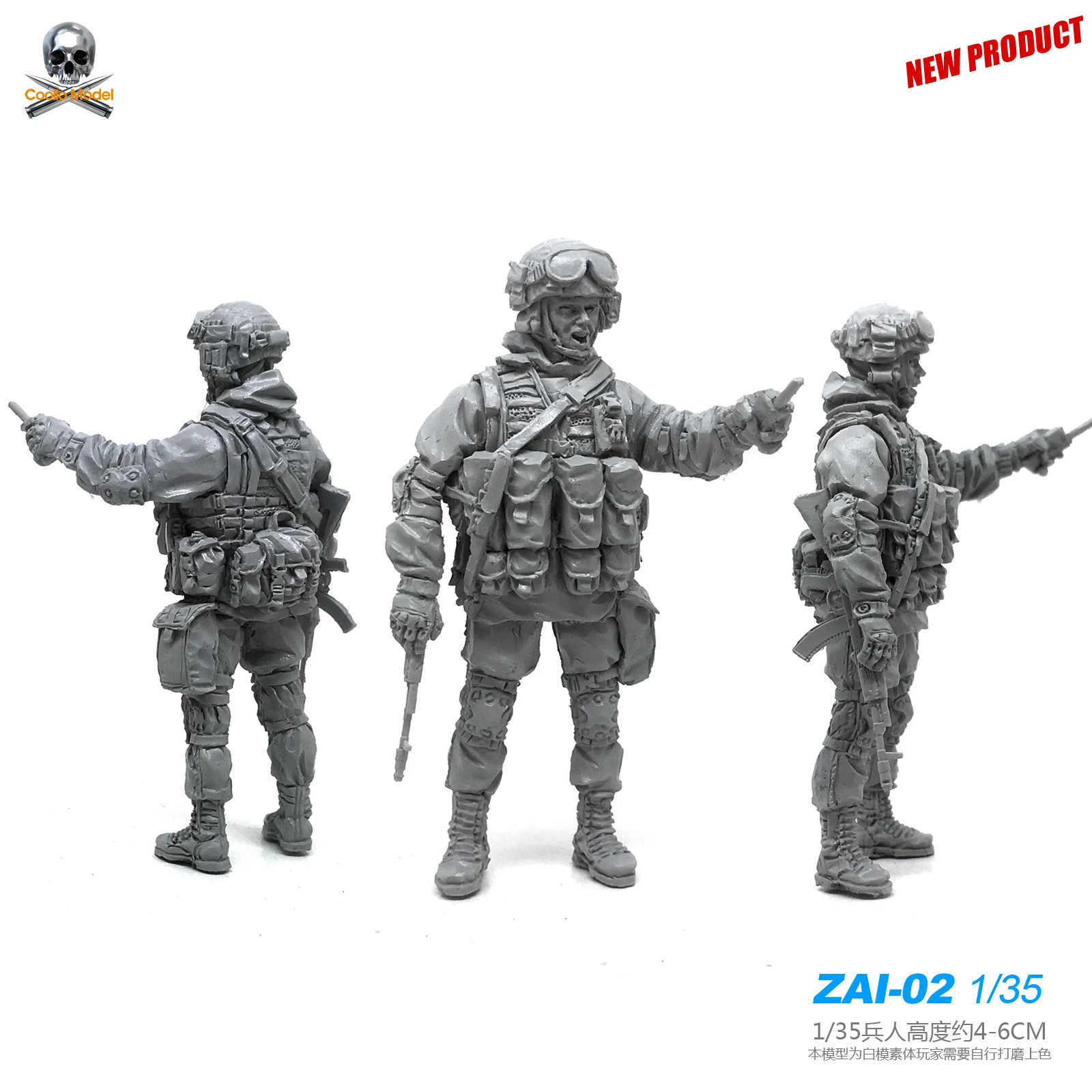 

1/35 Resin Soldier Of Russian Special Forces (original Version) Figure Kits Self-assembled Zai-02