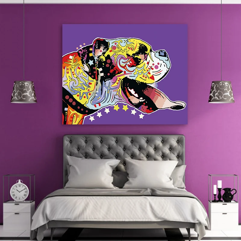 

paint by number art painting by numbers Color dog European large beast Color block coloring and decompression