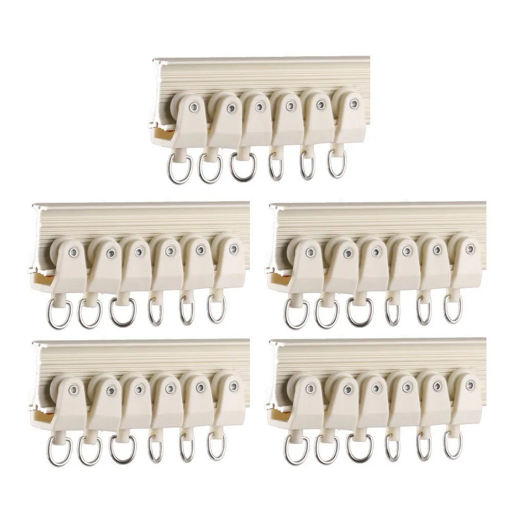 

Plastic Pulleys Flexible Rod Curtain Rail Accessory Window Hardware Treatment Set