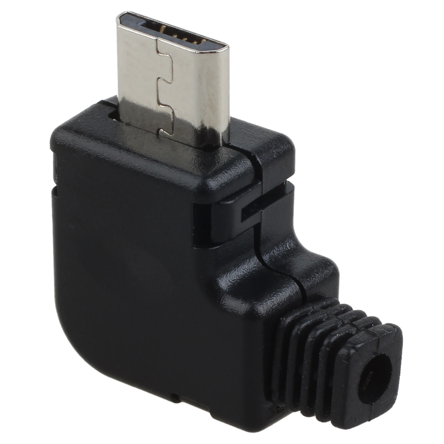 

High quality Retail price 1pcs 90 Degree Right Angle Micro-USB 5 P Port Male Plug Socket Connector With Plastic Cove Adapter