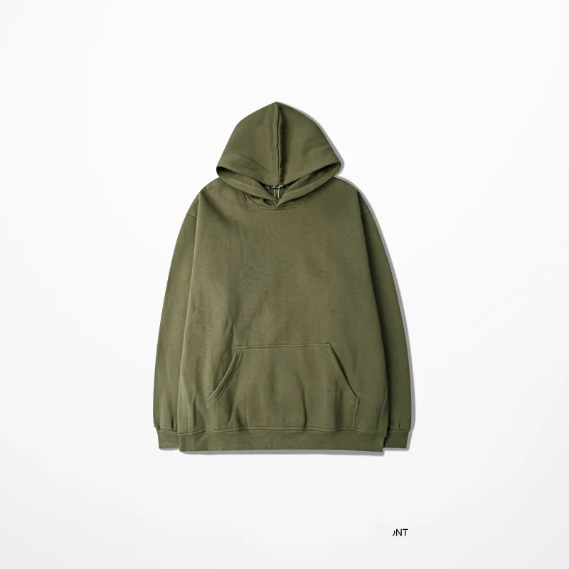 Down Split Hoodies Kanye West Loose Shoulder Seven Color Green Khaki Grey Hip Hop Skateboard Streetwear Sweatshirt Justin Bieber