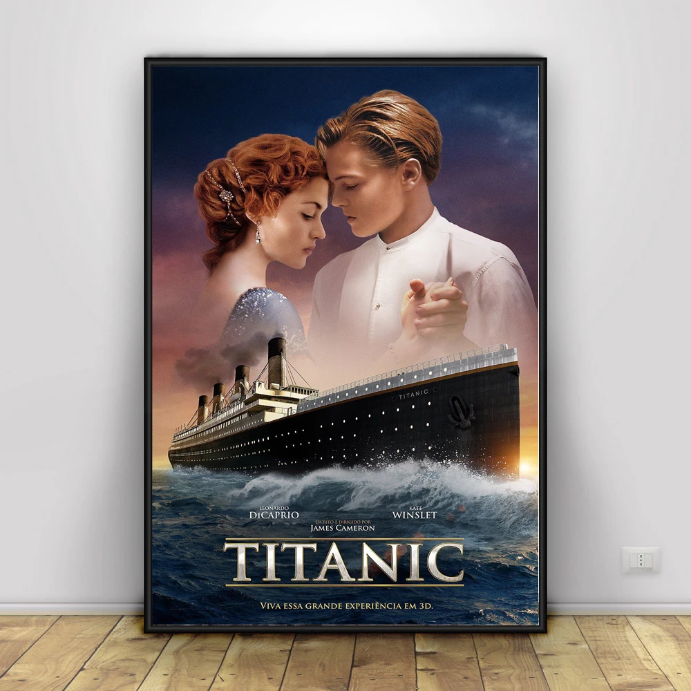 Titanic Poster Artist Canvas Painting Wall Silk Cloth Print Fabric for Living