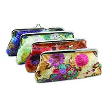 BDTHOOO Монета Сумка мини-портмоне с застежкой вышивка ткань холст ткачество женский кошелек для мелочи клатч