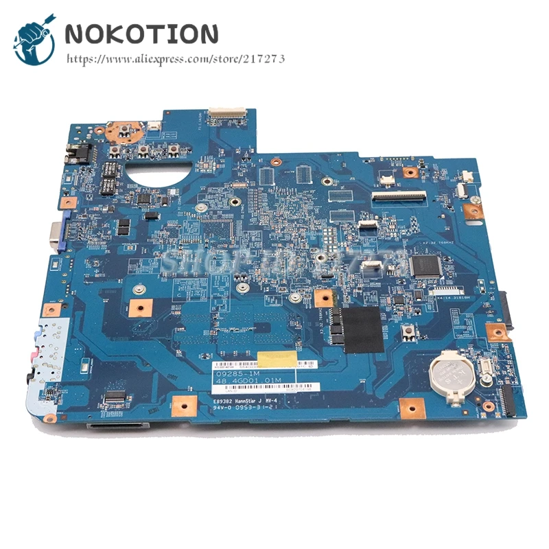 NOKOTION MBPM601002 для acer aspire 5740 5740G материнская плата для ноутбука 48.4GD01.01M HM55 PGA989 DDR3 Бесплатный процессор