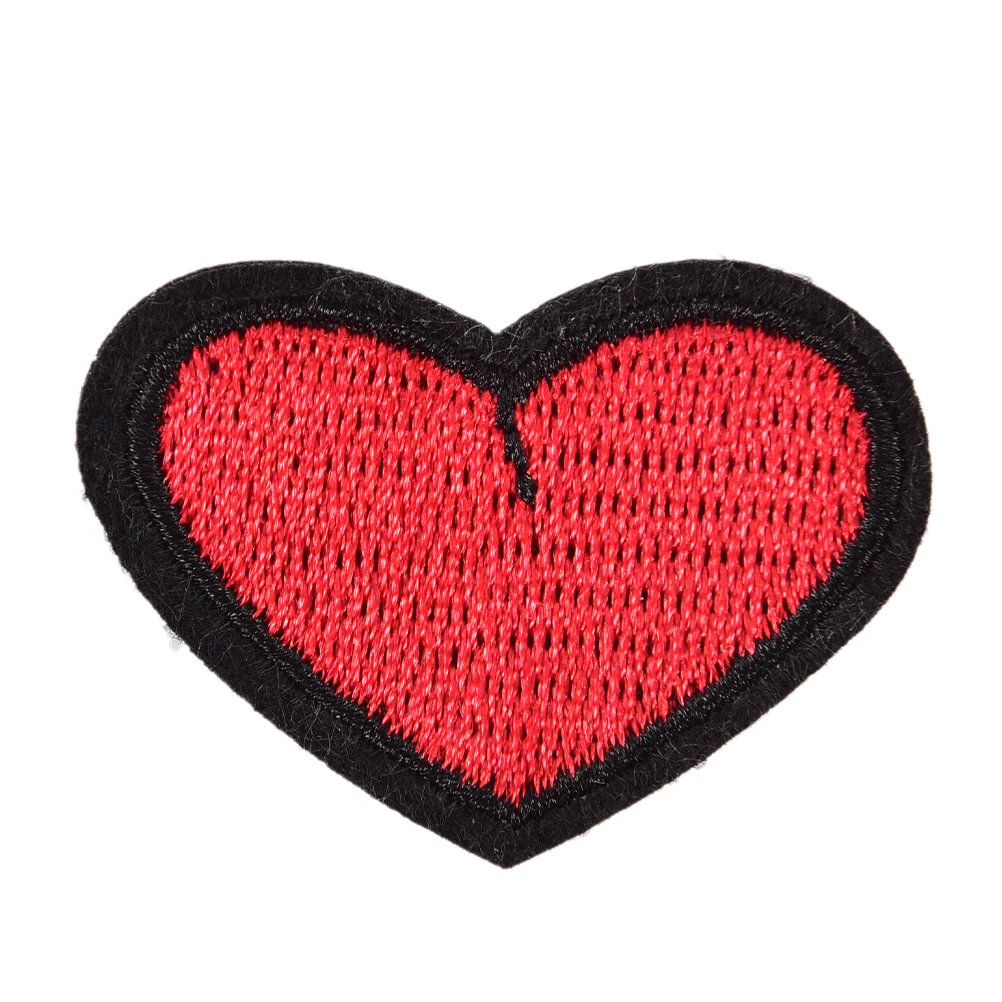 Red heart iron on patch embroidered applique sewing label clothes Red heart iron on patch embroidered applique sewing label clothes