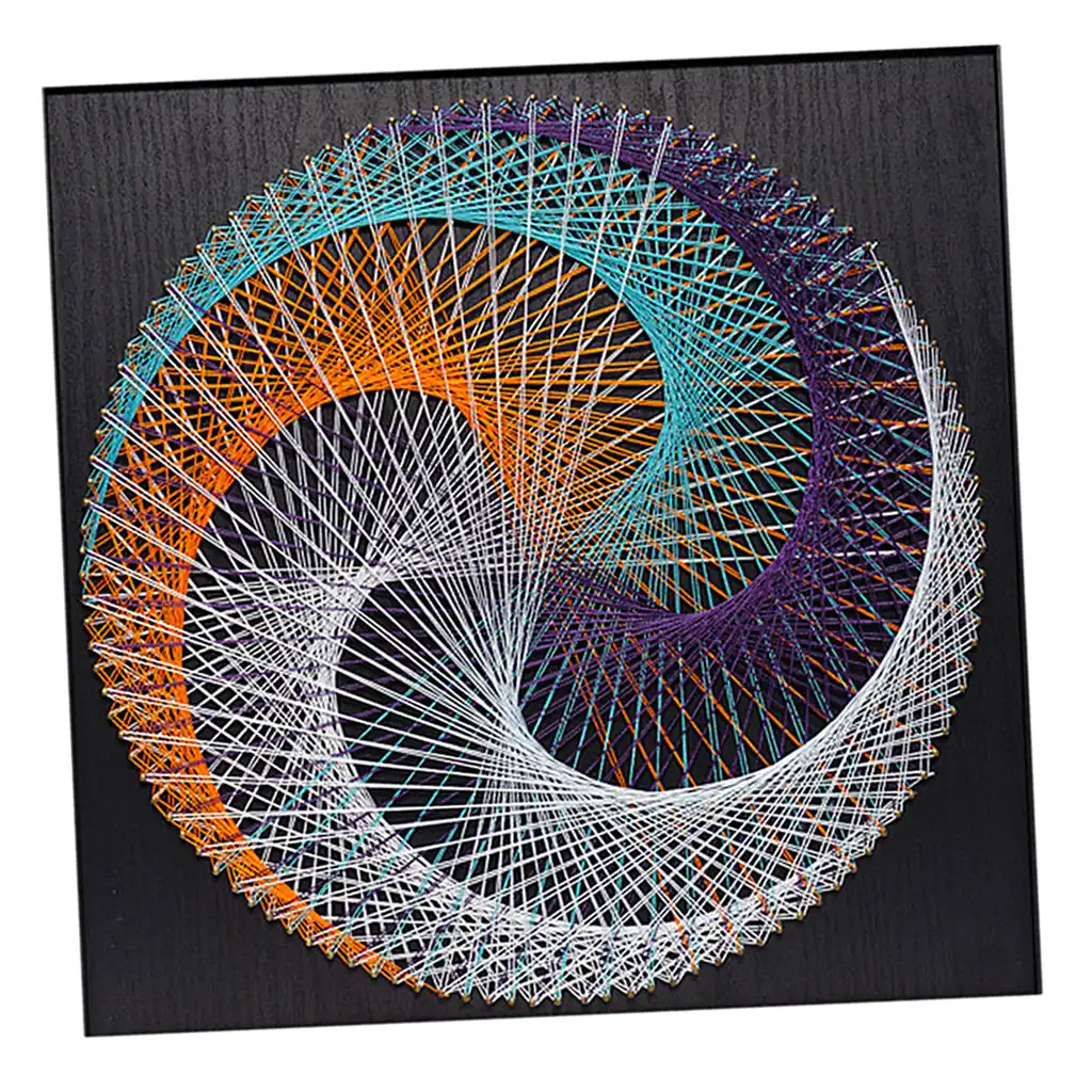 Vintage String Craft Geometric D Figure String Art Kits DIY Home Decor
