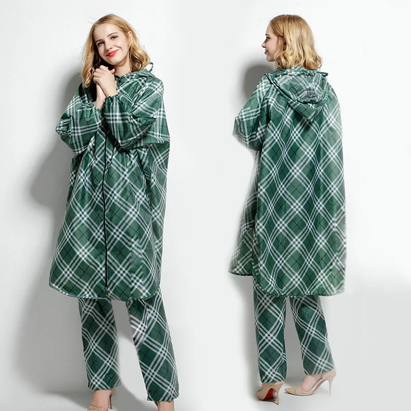 

Long Women Tour Raincoat Ladies Hooded Rain Coat Adult Rain Poncho Female Rain Jacket Polyester Woman Rain Coats Suits 60YY157