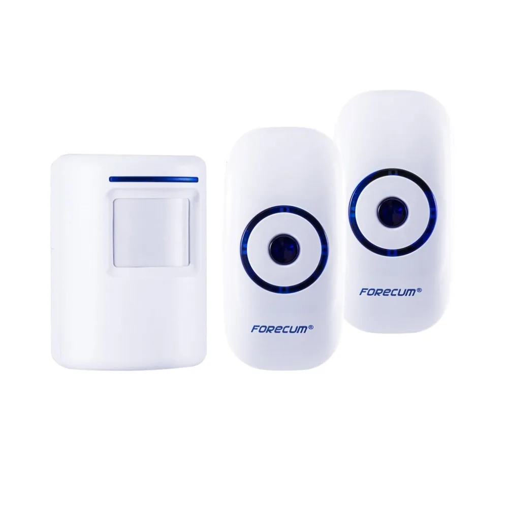 

002 Human Body Infrared Welcome Device Induction Doorbell Wireless Sensor Doorbell Smart One Drag Two Doorbell US/EU Plug