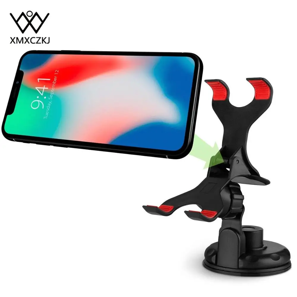 

XMXCZKJ 360Rotating Car Mount Dash Windshield Phone Holder for iPhone XS Car Mount Mobile Phone Holder For Smartphone Car Holder