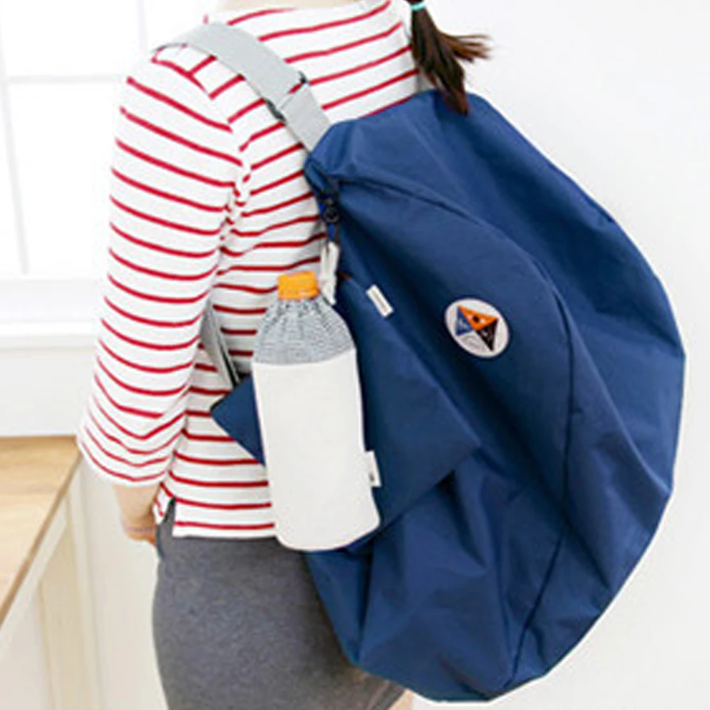 Сумка через плечо рюкзак 2 в 1! Большой емкости Складные рюкзаки женские дорожные сумки багажные сумки Повседневная сумка - Цвет: Blue