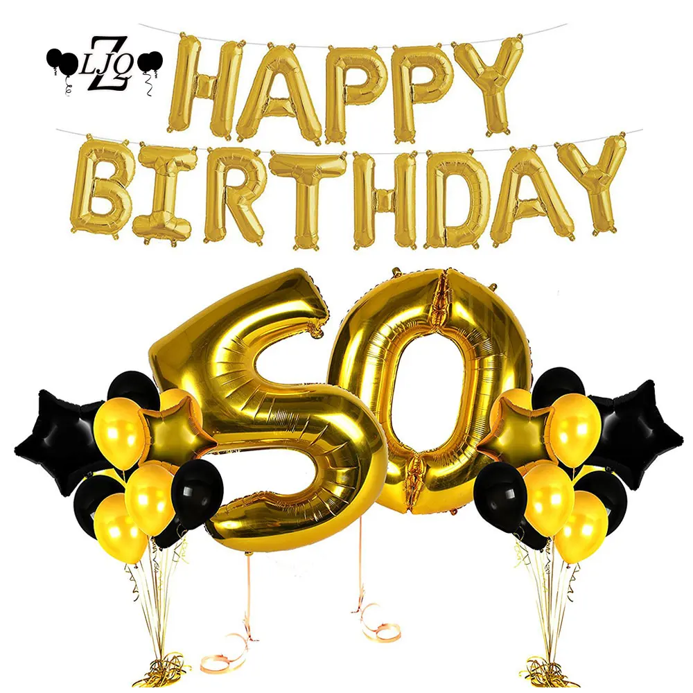 ZLJQ 35th День Рождения украшения Happy Bday баннерный набор B day праздничные