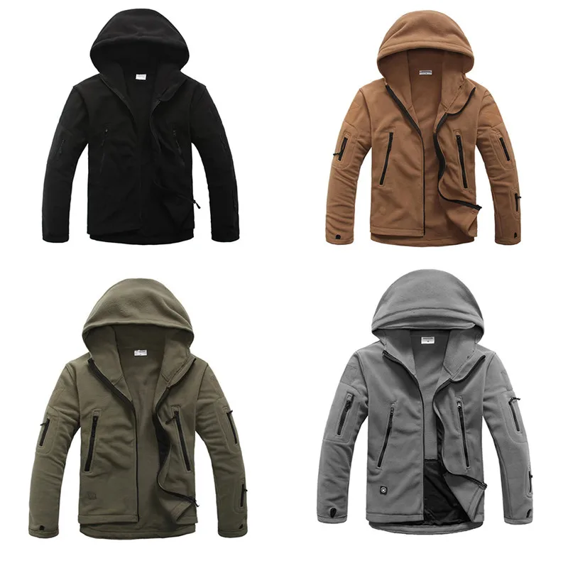 

Military Tactical Outdoor Hiking Jacket Men Women Windproof Softshell Fleece Hiking Jackets Thermal for Hunting Camping Skiing