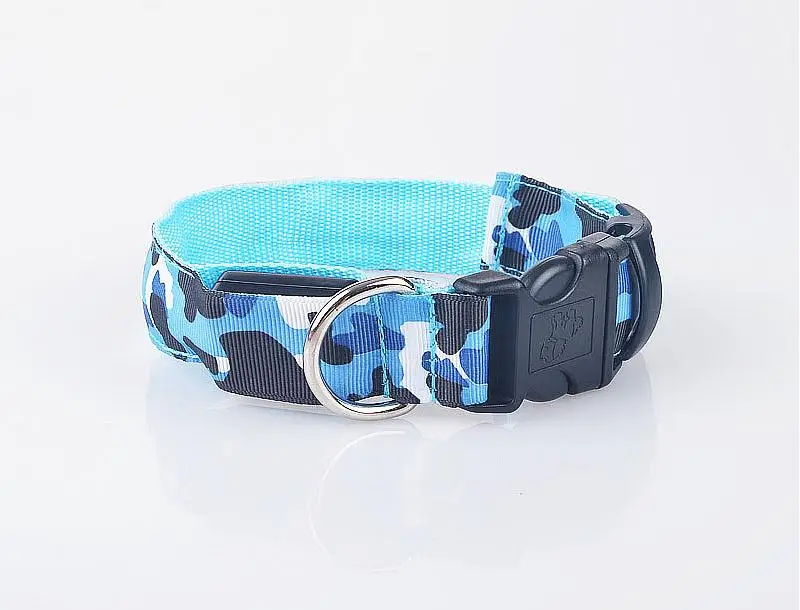 Best 500pcs high quality Luminous Collars Nylon Dog Collar Night Safety LED Glow Dog Harness Cat Collars Glow In The Dark SN1861 4