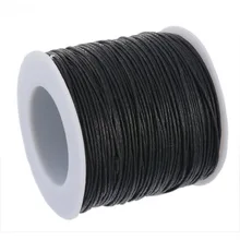 1 рулон(80 м) черный вощеный хлопковый шнур диаметром 0,5 мм. Самодельные ювелирные изделия для браслета ожерелье аксессуары высокого качества