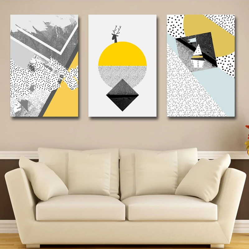

Nordic Modern Simple Canvas Prints Painting Abstract Wall Art Poster and Prints Picture For Living Room No Frame