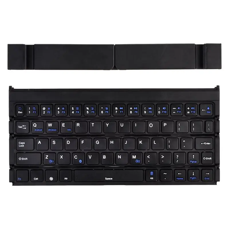 

Folding Keyboard,Portable Ultra-thin Wireless BT Keyboard Aluminum Alloy with Kickstand Universal for iPhone 7 / iPhone 7 Plus