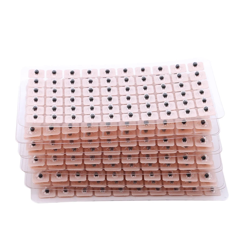 600Pcs Paste Bean Acupressure Ear Massage Seed For Acupoint Therapy Auricular Hot Sale Acupuncture Plated Ear Seeds Sticker