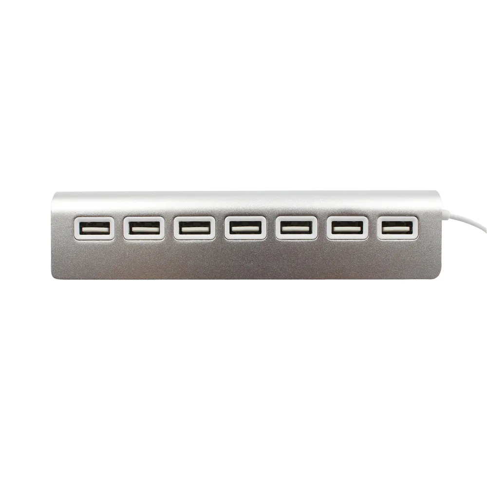 Алюминиевый 7 портов USB 2,0 Внешний концентратор адаптер для ПК ноутбук Прямая поставка