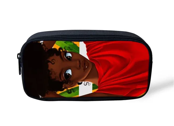 Thikin Дети 3D африканские черные девушки прическа комплект школьных сумок для мальчиков девочек подростков основной путешествия рюкзак Детский рюкзак для книг - Цвет: YQ3574K