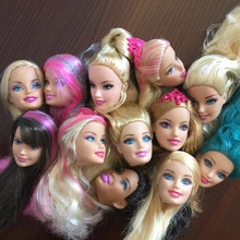 5 pcs lot Heads For Barbie Dolls DIY Birthday Gifts Mix Style Dolls Heads