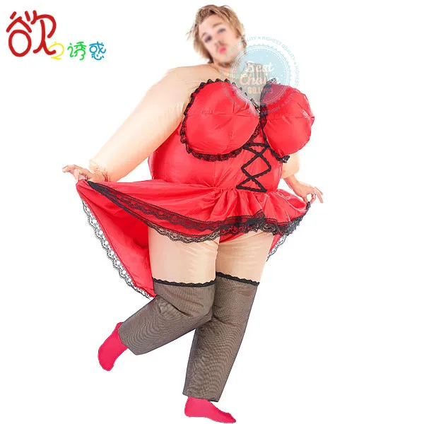 Halloween Costumes For Women Inflatable Funny Lady Barmaid Sexy