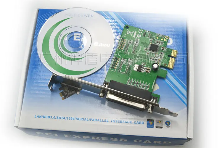 "E ZHOU" EZRCPCI-P032 PCI-E параллельная карта порта, PCIE для параллельного порта, LPT карта, 2 отверстия, принтер промышленного класса