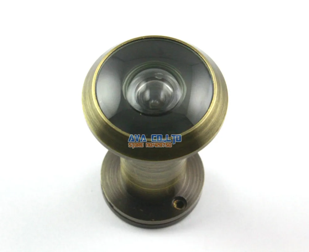 Antique Brass 220 Degree Angle Door Viewer Peephole w Cover 35 55mmin