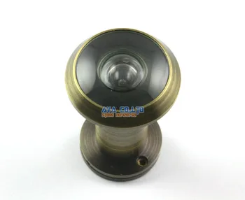 

Antique Brass 220 Degree Angle Door Viewer Peephole w Cover 35-55mm