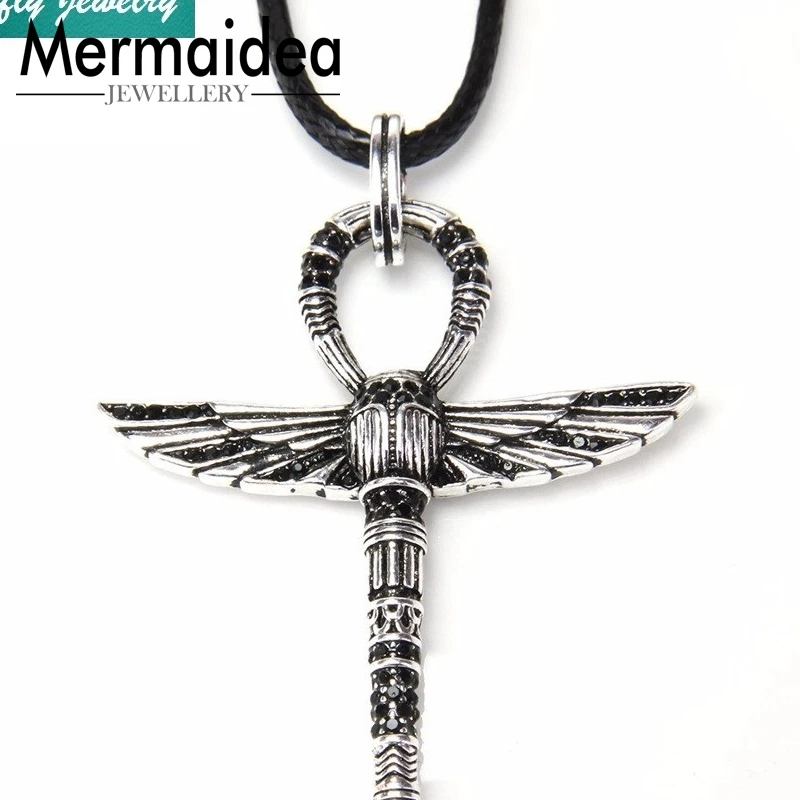 

Vintage Egyptian Cross Of Life Pendant Leather Necklaces Men Women 2019 New Trendy Rebel Fashion Jewelry Gift Punk Collier