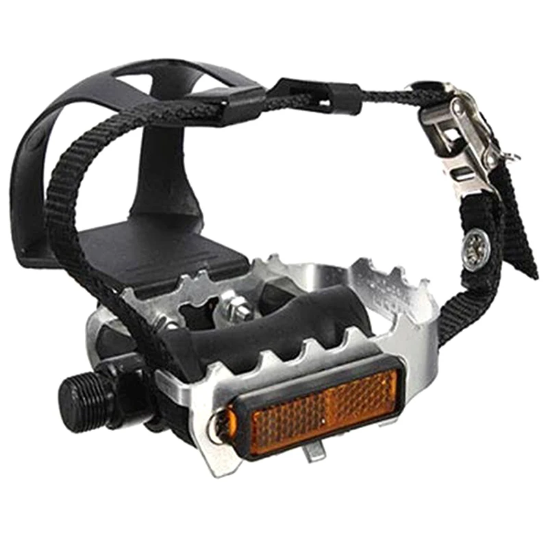 

2 x Alu bicycle mountain bike loop pedal pedal hook with basket strap + pedals