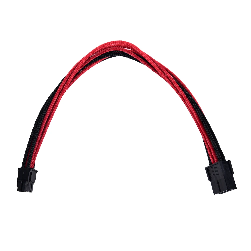 JETTING 1 шт. новый черный красный рукав 8 Pin до 6 + 2 30 см ATX плата блок питания