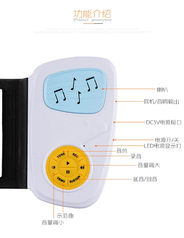 49-key мини Roll Up фортепиано и несколько функций, как электронная клавиатура открытый музыкальный инструмент силиконовые игрушки 2 цвета