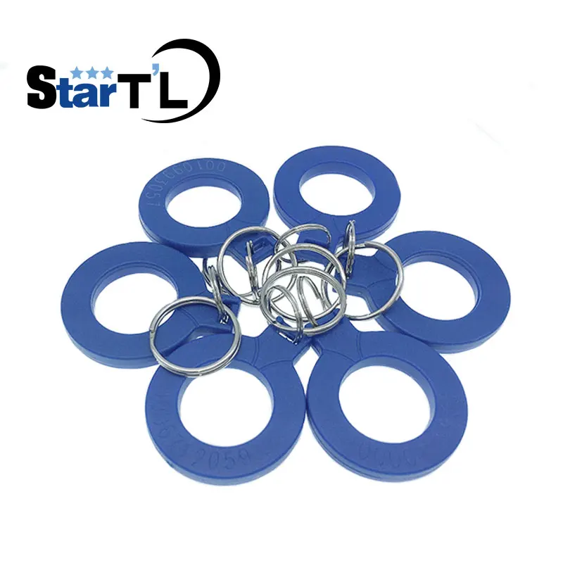 

100 pcs 125khz rfid keyfobs card Blue TK4100 Chip Keycard Read only Access key-chain Card for Access Control System