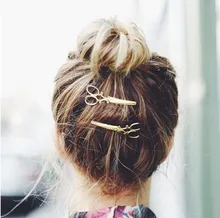 2016 Hot Sale1PC Women Hairpin Scissors Pattern Hair Clip Hair Barrettes Apparel Accessories Headpiece #EW01