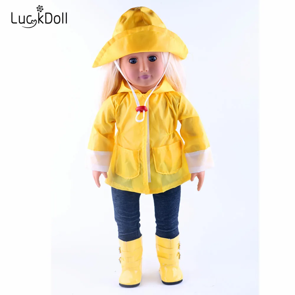 LUCKDOLL Rain Fit 18 дюймов Американский 43 см детская кукла одежда аксессуары, игрушки для девочек, поколение, подарок на день рождения( только одежды