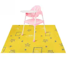 Аксессуары с мультяшным принтом коврик для всплеска Противоскользящий моющийся брызг для кормления стульев водонепроницаемый переносной пол протектор