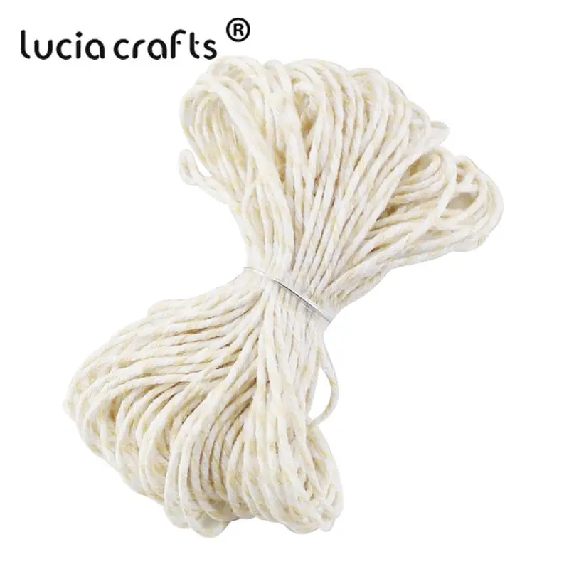 Lucia crafts распродажа! Двойной Цветной хлопковый шпагат для пекаря, хлопковые шнуры, нитка для шпагата, сделай сам, 10 м/упак. W0403