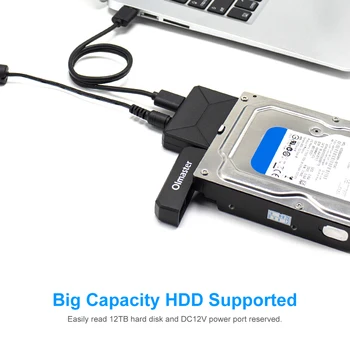 

OImaster EB-0001BU3 2.5"/3.5" Hdd Case Sata to Usb SATA I/II/III to USB3.0 Adapter Hard Drive Box Converter for SSD HDD