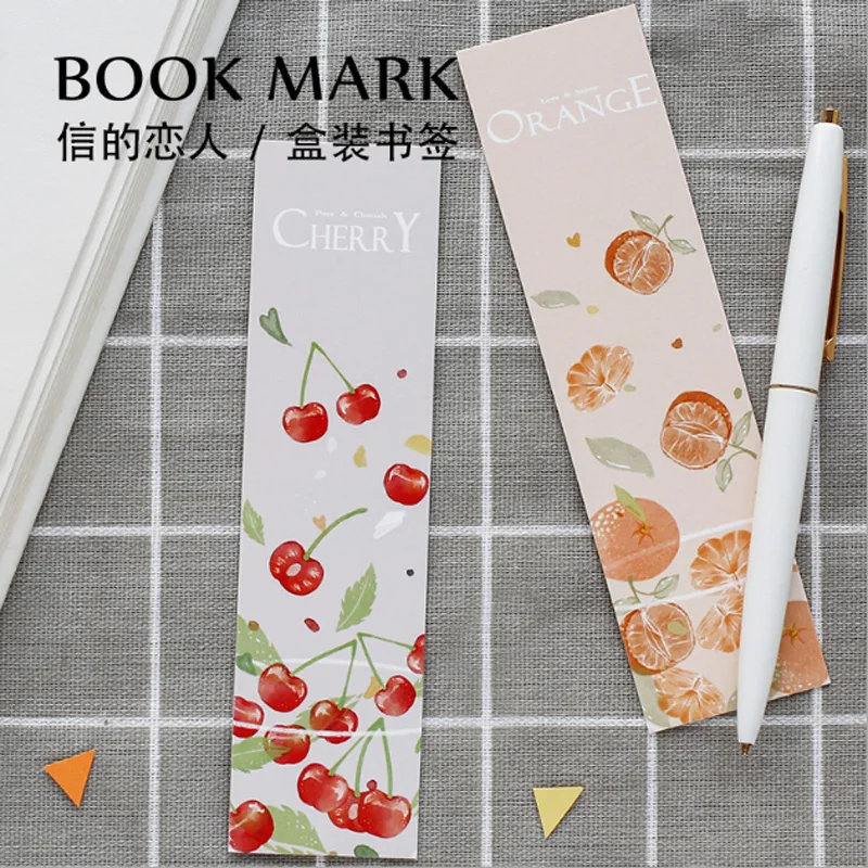 30 Pcs/lot Cute Creative fruit Paper Bookmark Books Clip School Supplies Accessories Stationery Bookmarks