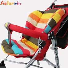 Cotton Soft Thick font b Baby b font Stroller Seat Pushchair Cushion Infant Cute Rainbow Color