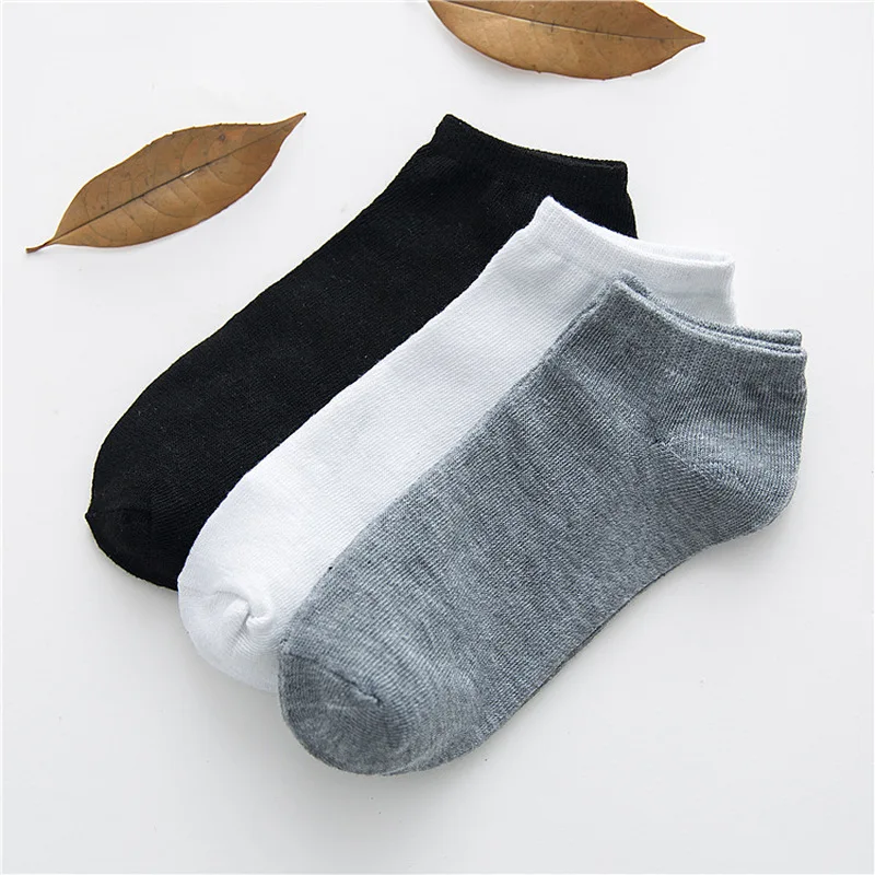 

1 pcs boat socks men's solid color cotton socks all seasons spring men's Harajuku autumn casual breathable men's half socks