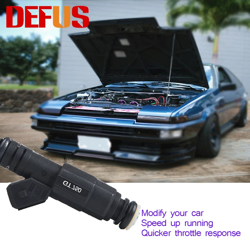 4x High Performance Fuel Injector GT750 for Modified Car 750cc Large Flow Modification High Impedance Nozzle Injection 12 Holes (1)