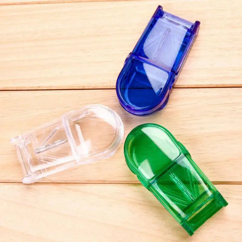 

Multifunctional Pill Cutter Box Lightweight Eco-friendly Stainless Steel Blade Cute Splitter Medicine Tablet Cutter Case #1003