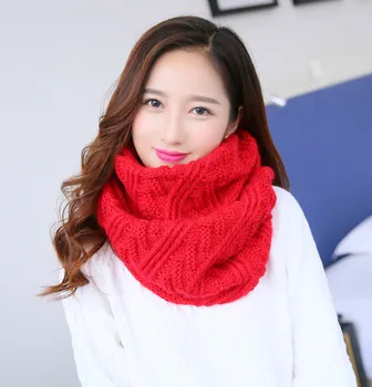 

Women Winter Knitting Scarf Echarpe Red Pink Black Yellow Green Grey