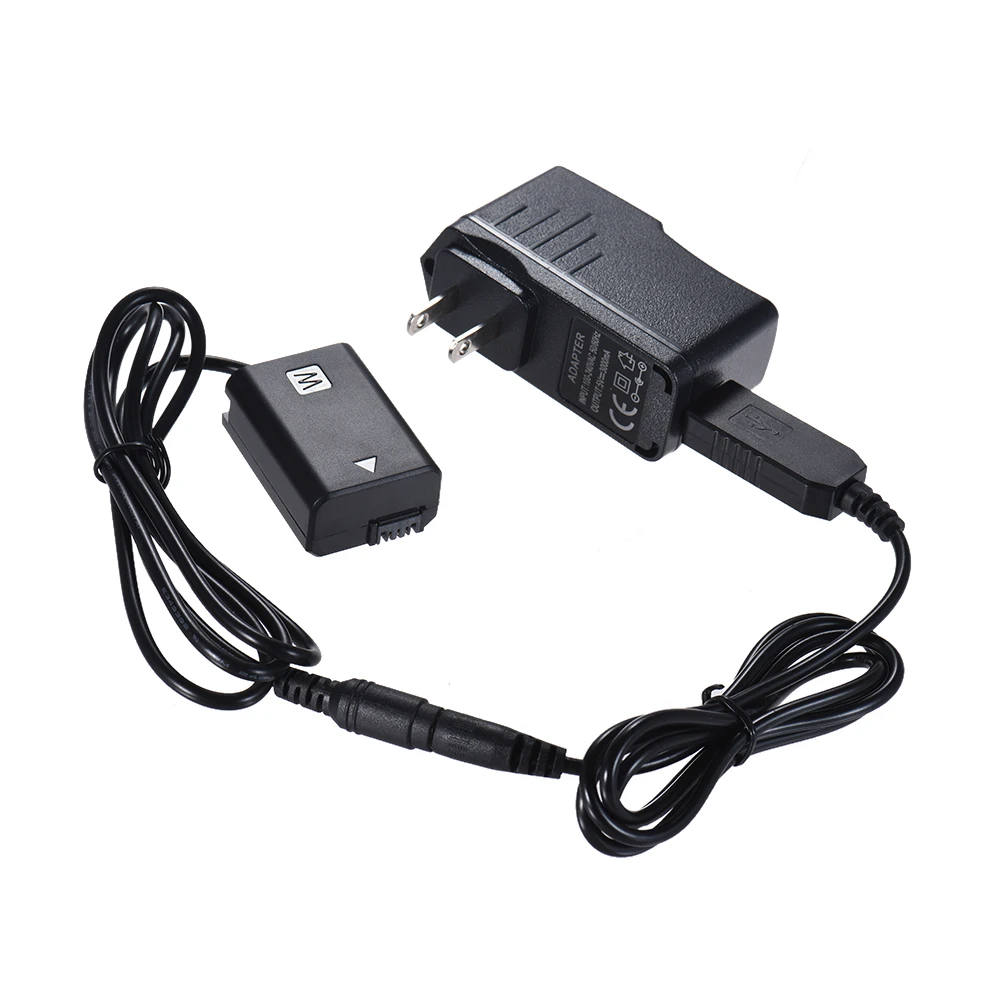 Andoer NP-FW50 манекен Батарея USB Мощность кабель-переходник с Мощность разъем Замена для AC-PW20 для sony NEX-3/5/6/7 серии